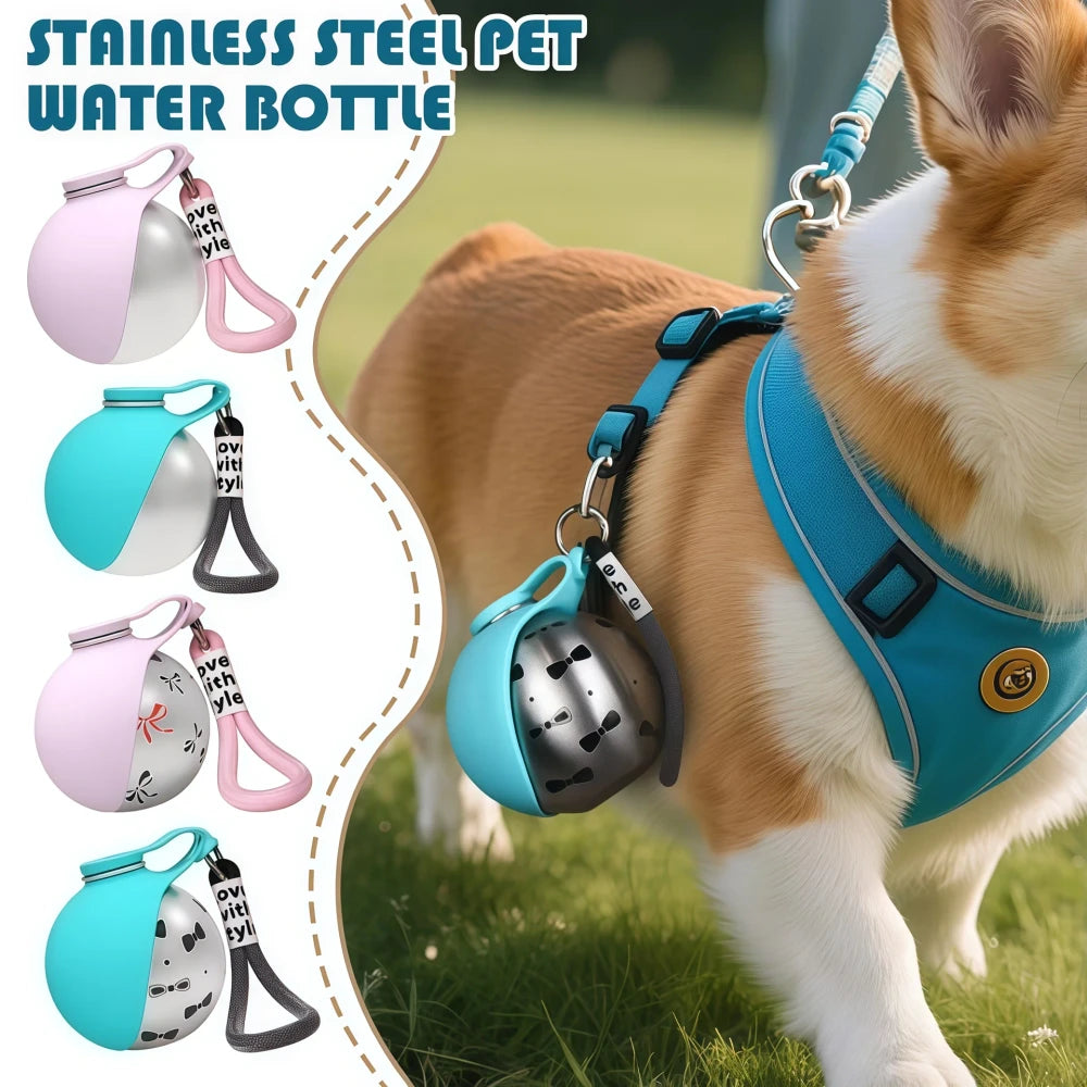 Portable Stainless Steel Dog Water Bottle