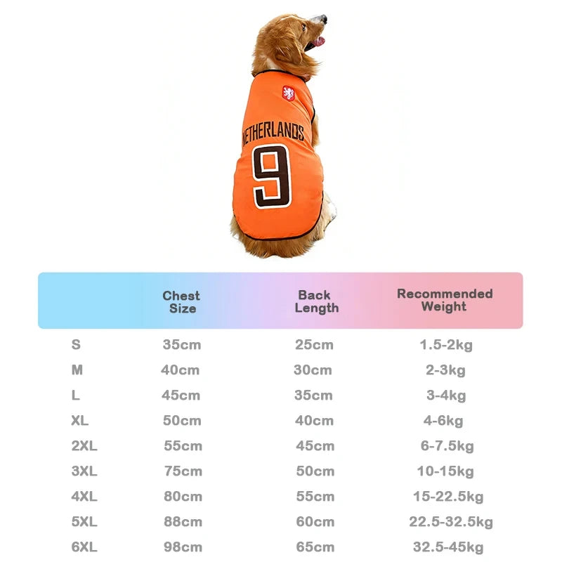 Breathable Mesh Soccer Dog Jersey