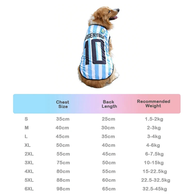 Breathable Mesh Soccer Dog Jersey